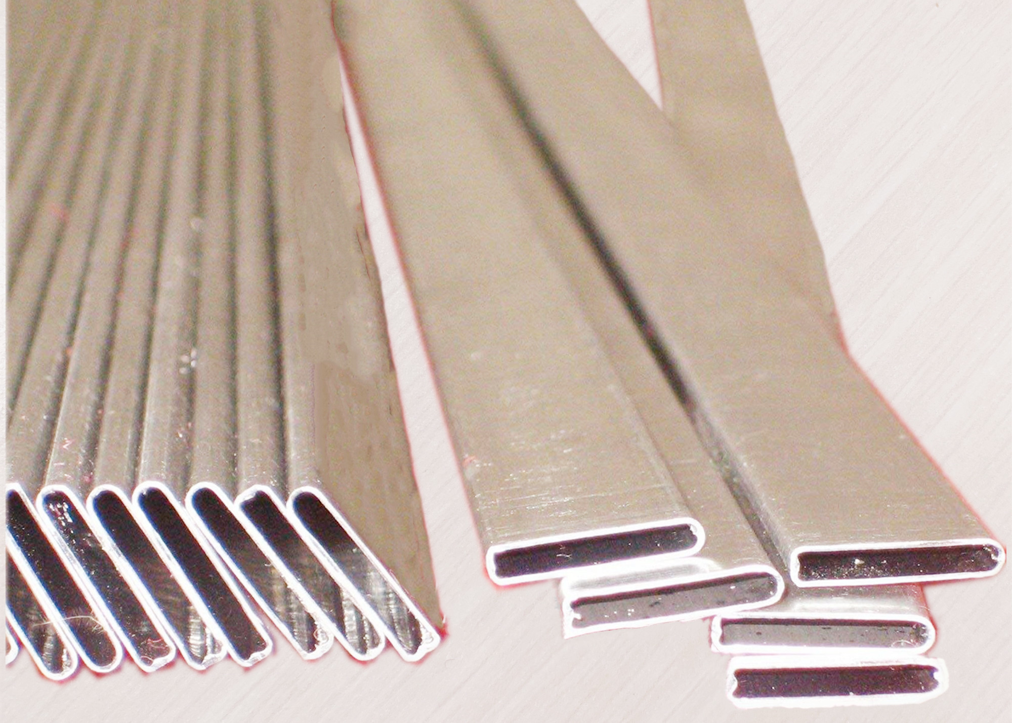 HF Welding Aluminium Extruded Profiles Mill Finished Tube For Condensor