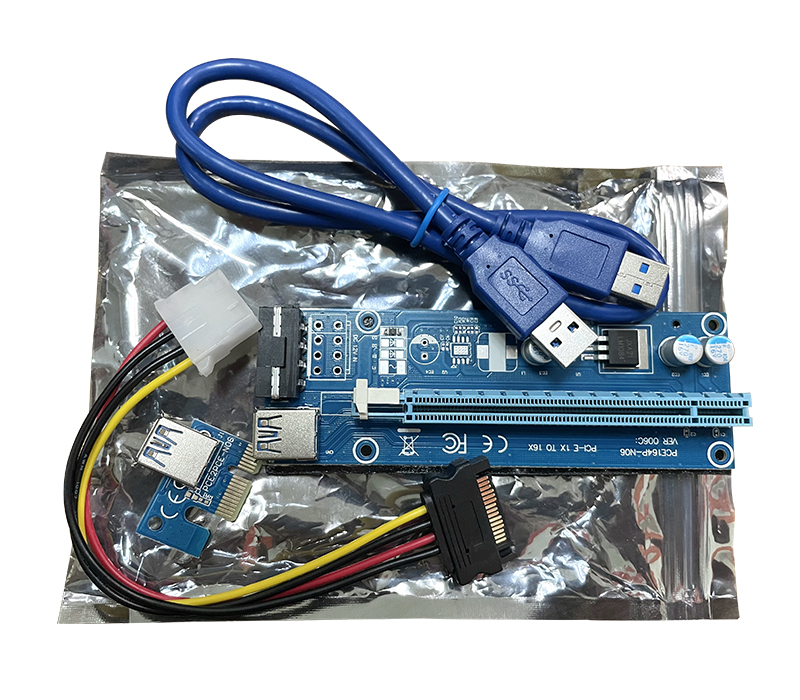1X To 16X PCIE Riser Card 60CM USB 3.0 Extension Cable PCIE Riser 006C