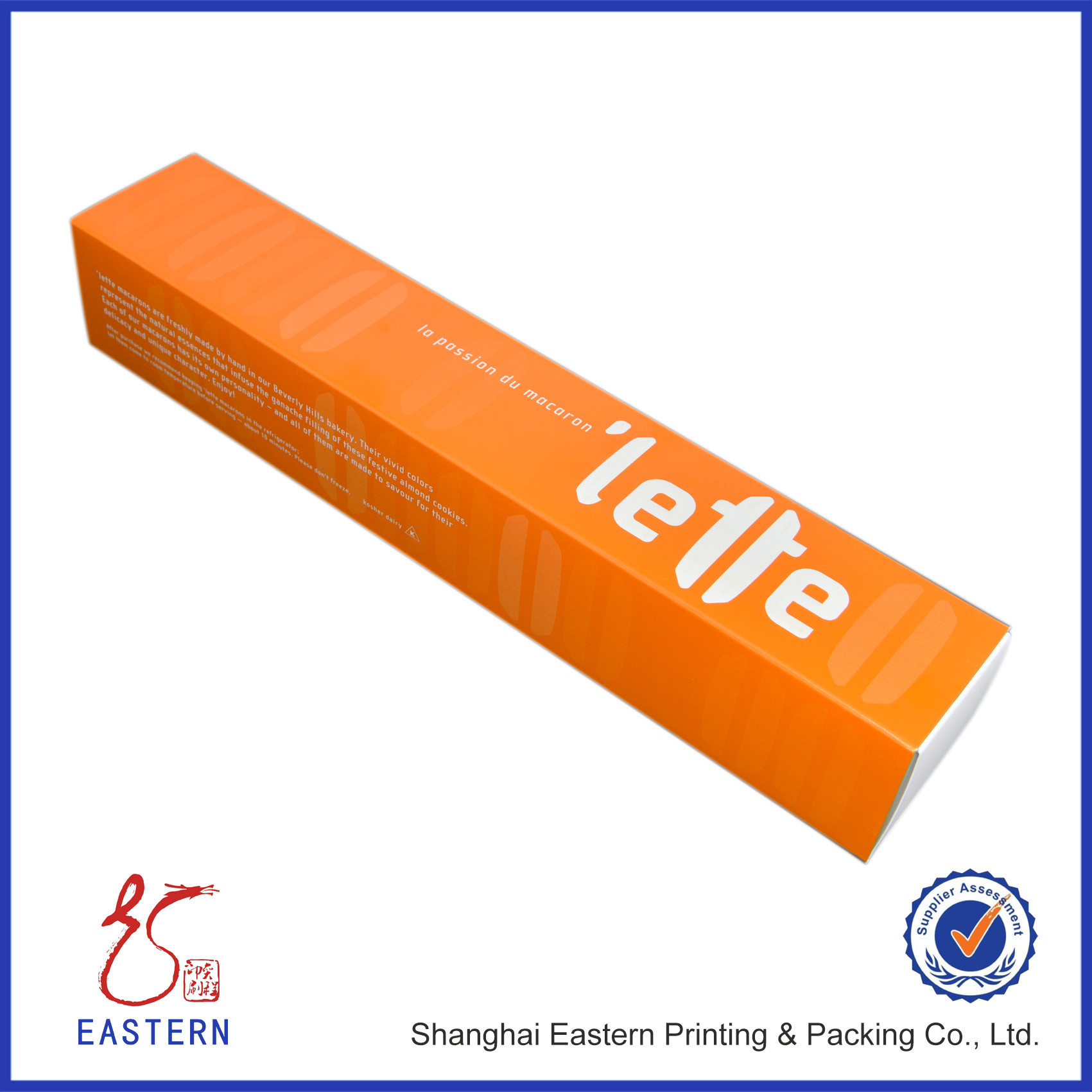 300gsm Food Grade Cardboard Macaron Selection Box , Box Slide Out Box Packaging