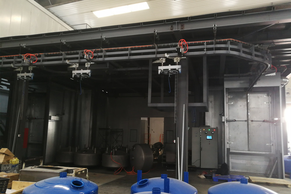 380V Automated Powder Coating Line High Efficiency Aluminium Powder Coating Machine