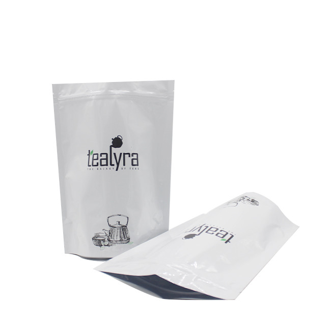 Two Colors Coffee Packaging Pouch Aluminum Foil Flat Bottom With Valve And Zipper