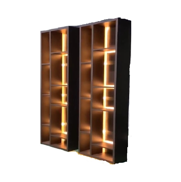 Luxury interior door metal storage shelves room divider shelf living room