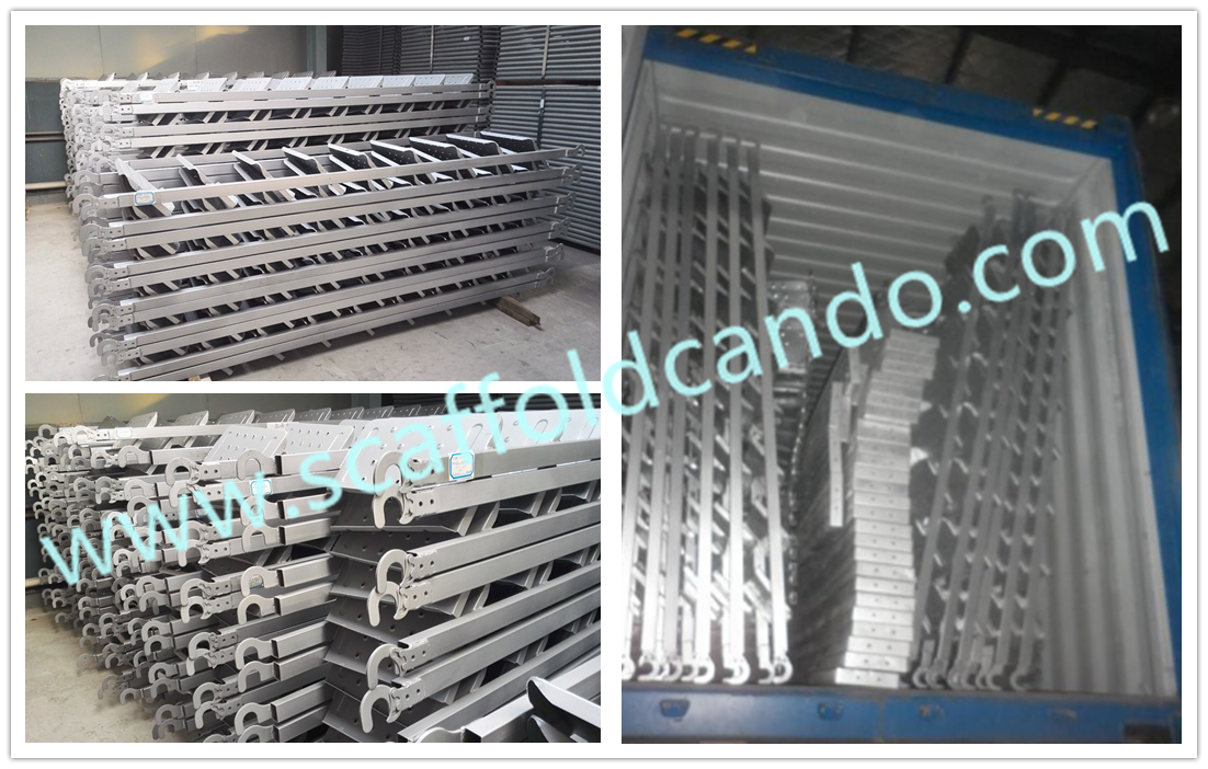 Q235 galvanized scaffolding frame system stair case 420*2515 8 steps ladder can match 1219*1700mm frame