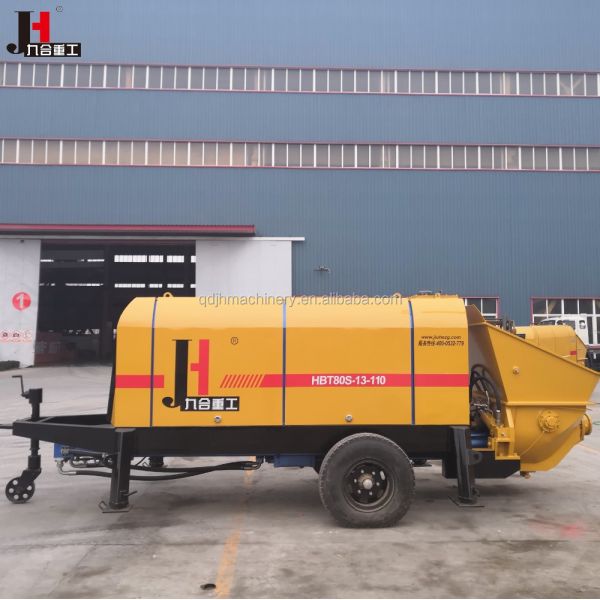 Trailer Mounted Concrete Pump Output 30-100m3/H With Diesel And Electric