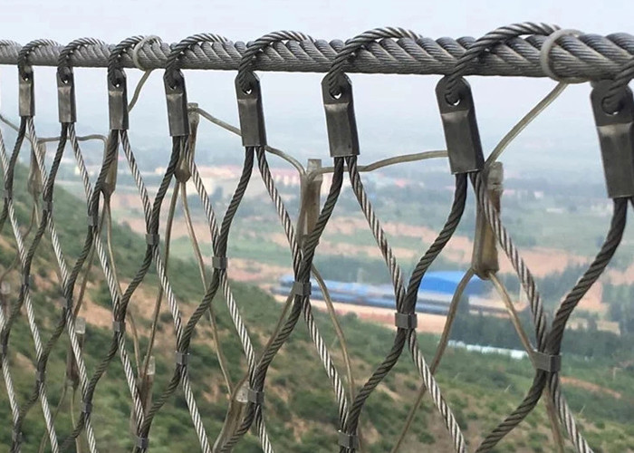 Stainless Steel Ferrule Rope Mesh，high quality stainless steel safety net