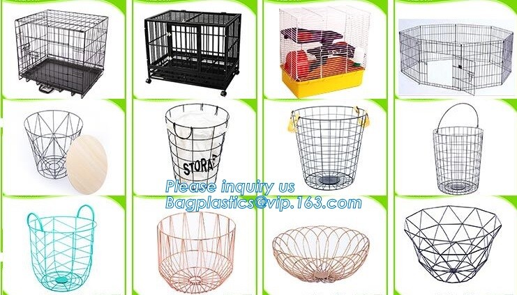 metal wire storage basket with tray in whole sale lowest MOQ sale even just buy 1 set, Kitchen storage Rose gold wire me