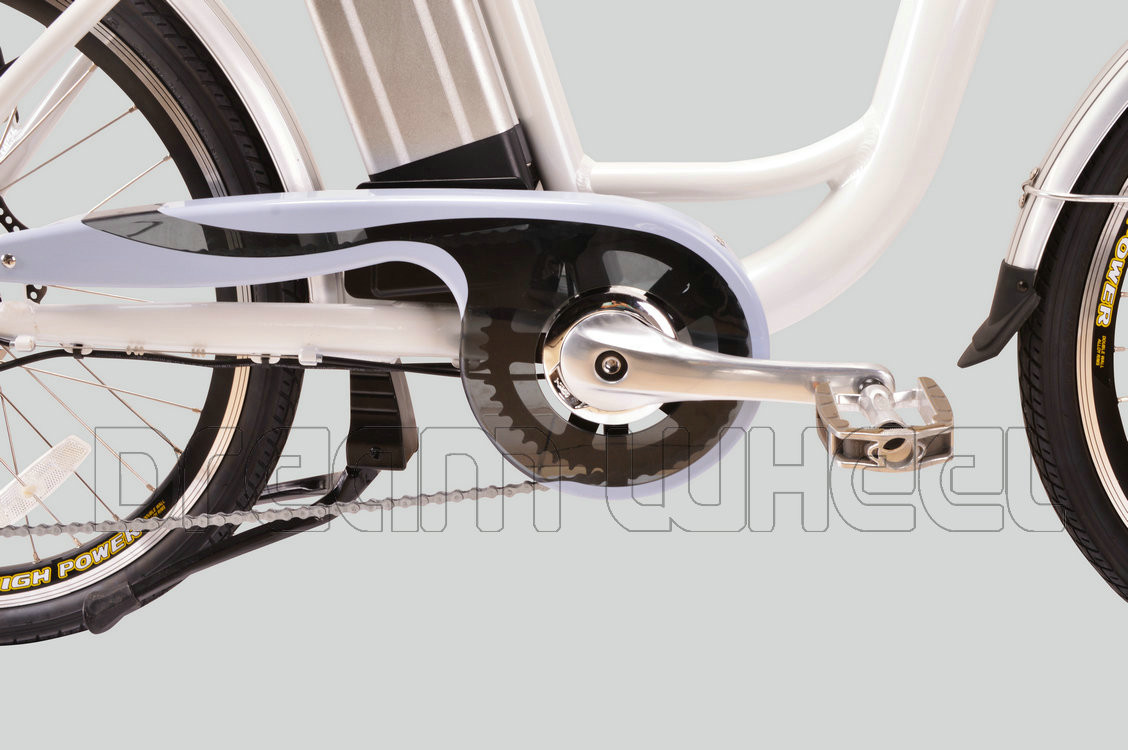 250W 24" Ladies Electric Urban Bike With Shimano Derailleur