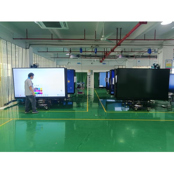 98 Inch Interactive Touch Screen Monitor camera mic speaker inbuilt android win os all in one pc for conference office