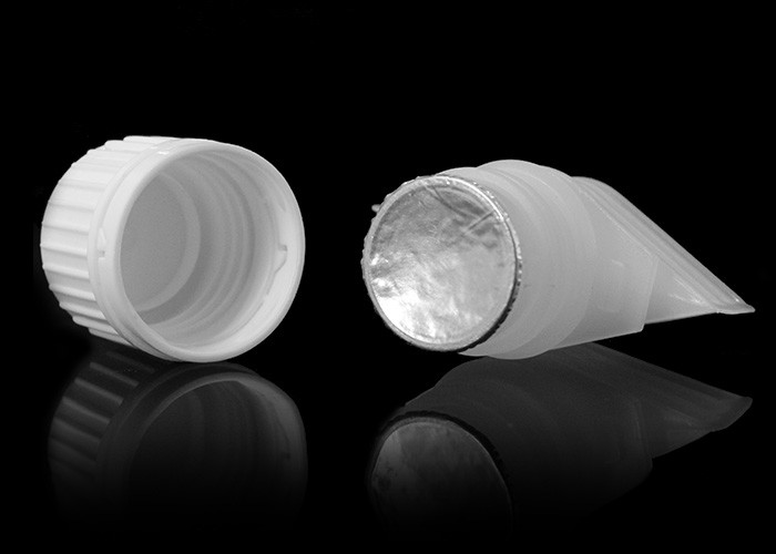 16mm Plastic Spout Caps Nozzle With Protection Easy Peelable Aluminum Foil Seal Liner