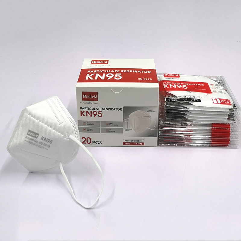 5 Layers KN95 Particulate Respirator Face Mask High Filtration Rate 95%