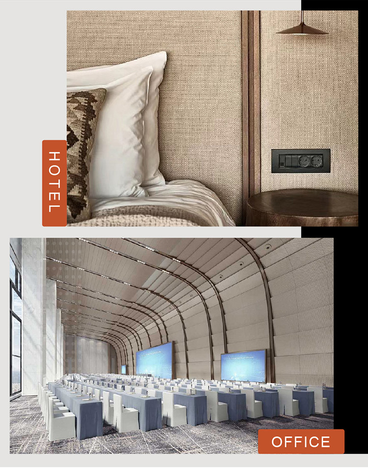 Budget Friendly Acoustic Fabric Covered PET Decorative Panels 9mm 12mm Easy Install