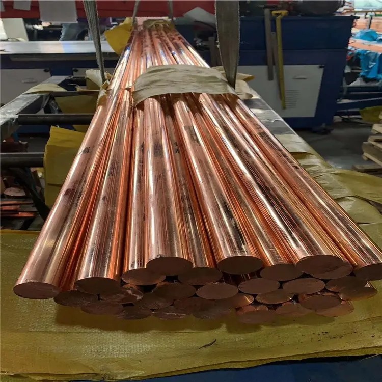 T1 T2 Copper Alloy Rod Bar / Polished Oiled Brass Round Rod