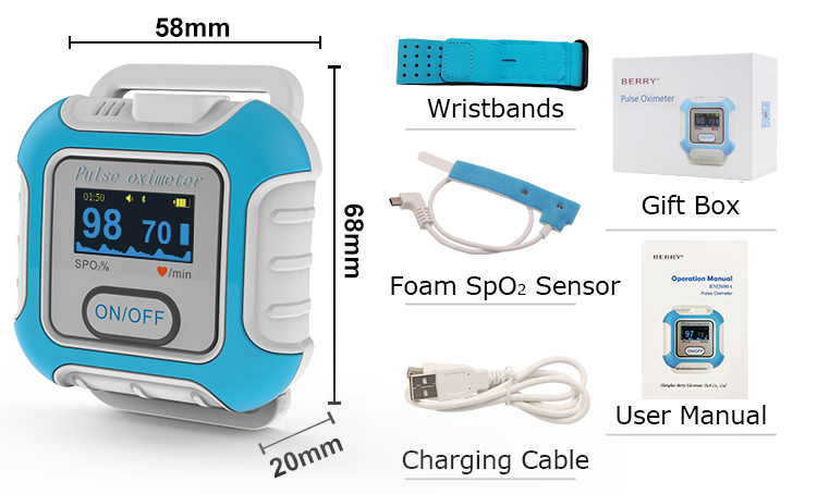 Waist Wearable Pulse Oximeter Plastic Blood Testing Equipments