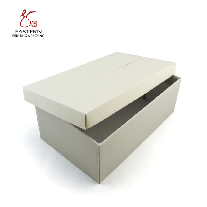 CMYK Color Kraft Paper Shoe Box , Drawer Type Shoe Box Custom Size Accepted