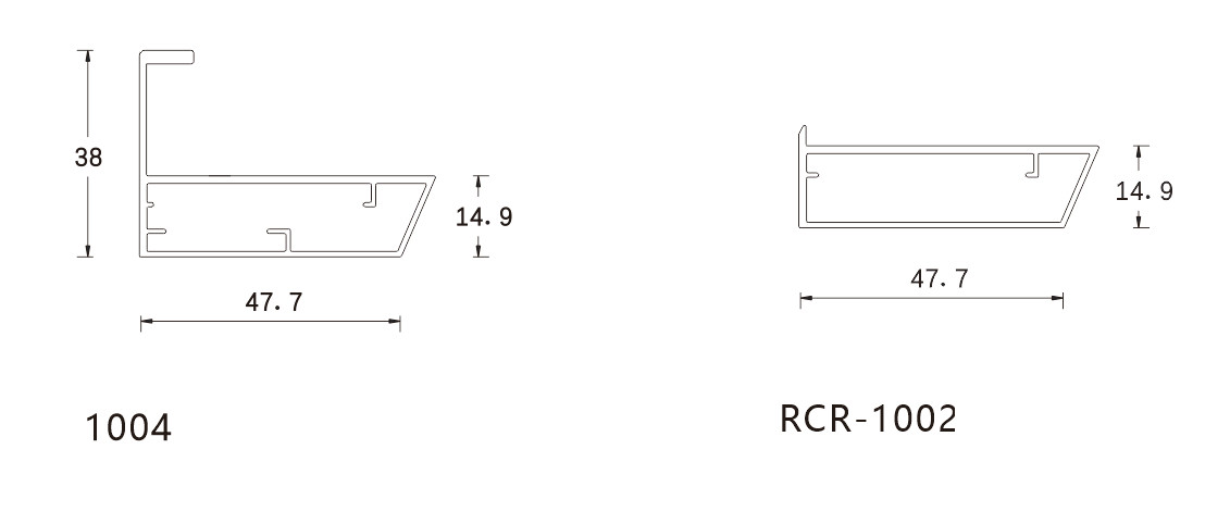 Customized Aluminum Profile Frame For Furniture Kitchen Cabinet Door Profiles