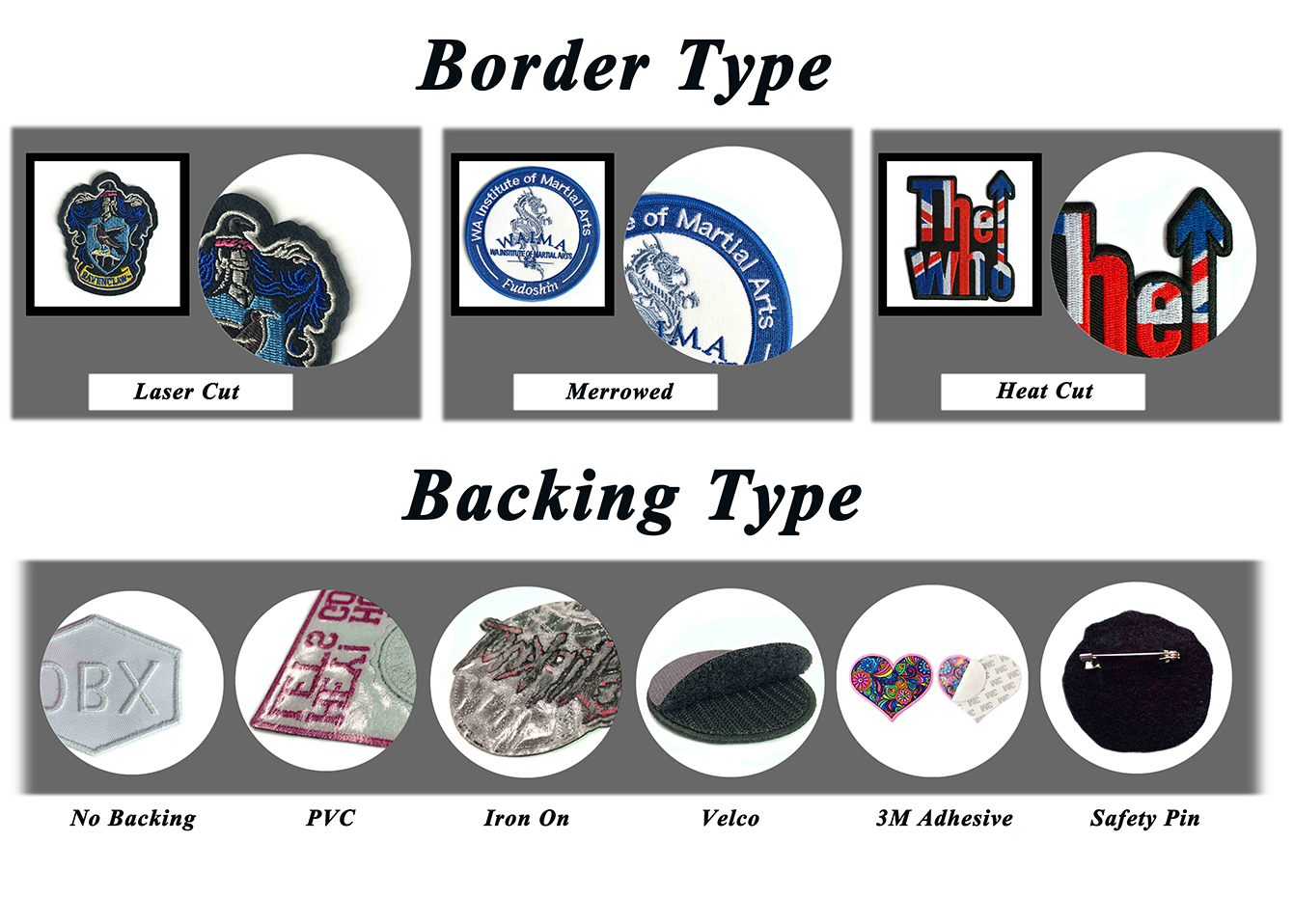 Iron On Embroidered Logo Patches Merrowed Woven Badges Personalised