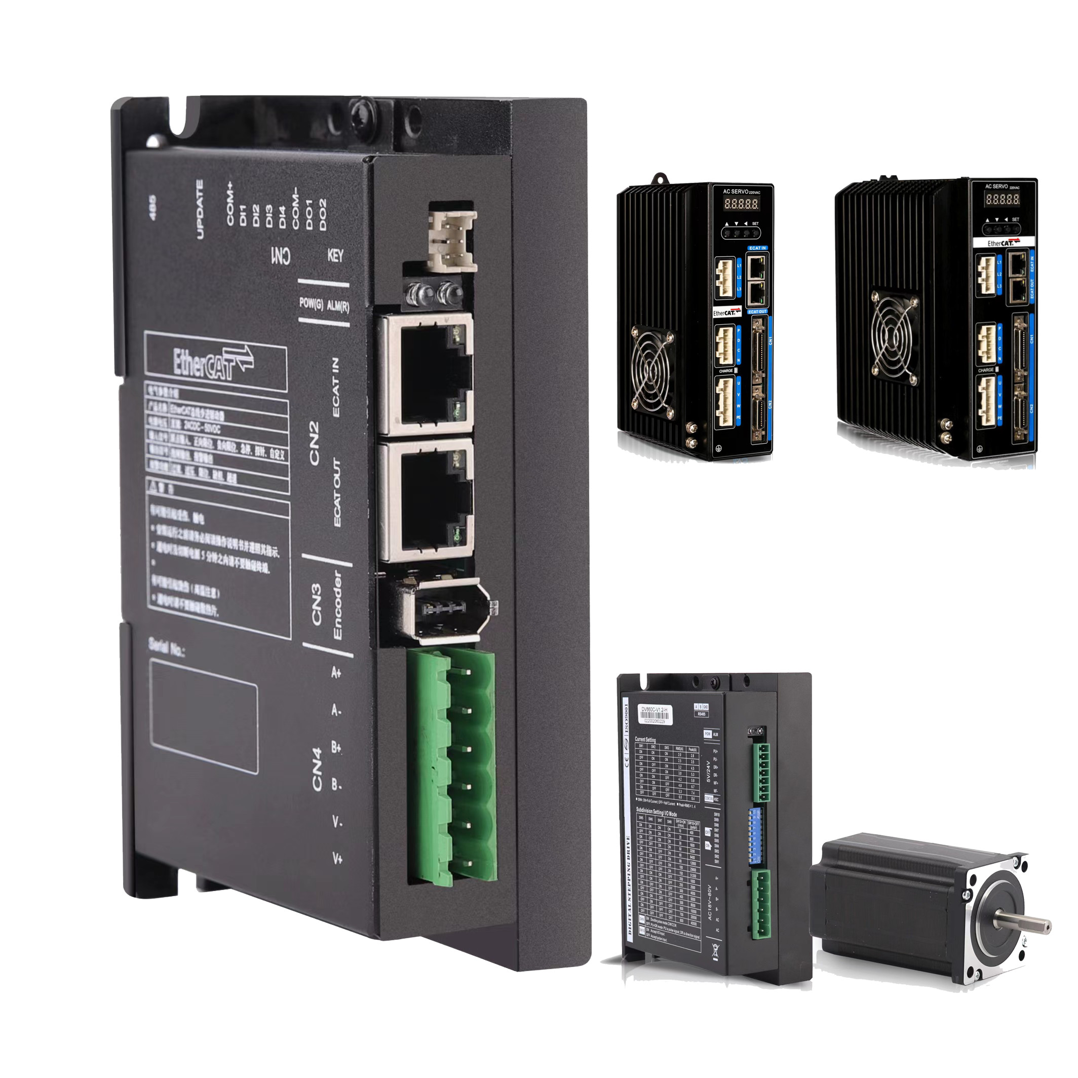 Multipurpose Motor Step Servo Drive Multi Axis RS485 Communication