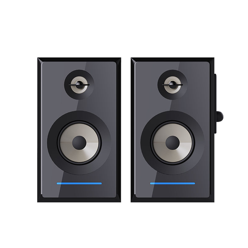 Active Brown BT 5.0 Wireless Bookshelf Speaker S-63 featuring TWO-WAY Audio Crossover