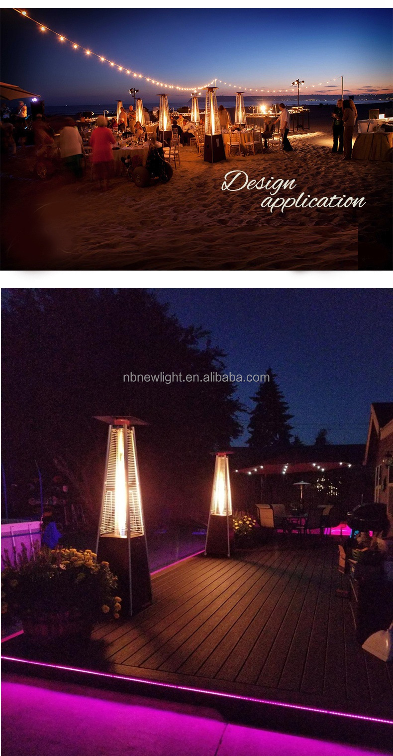Standing Pyramid Torch Gas Heater Cover Total Height 2270mm Made for Garden and Indoor
