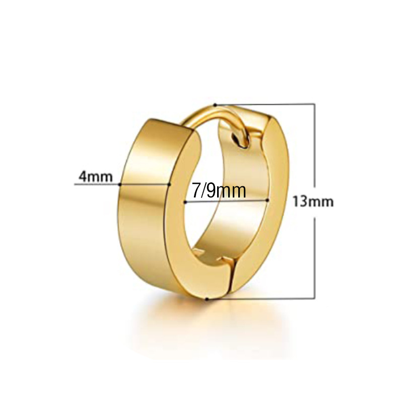 High Durability Titanium Steel Men's Studs European and American Fashion for Hip-Hop