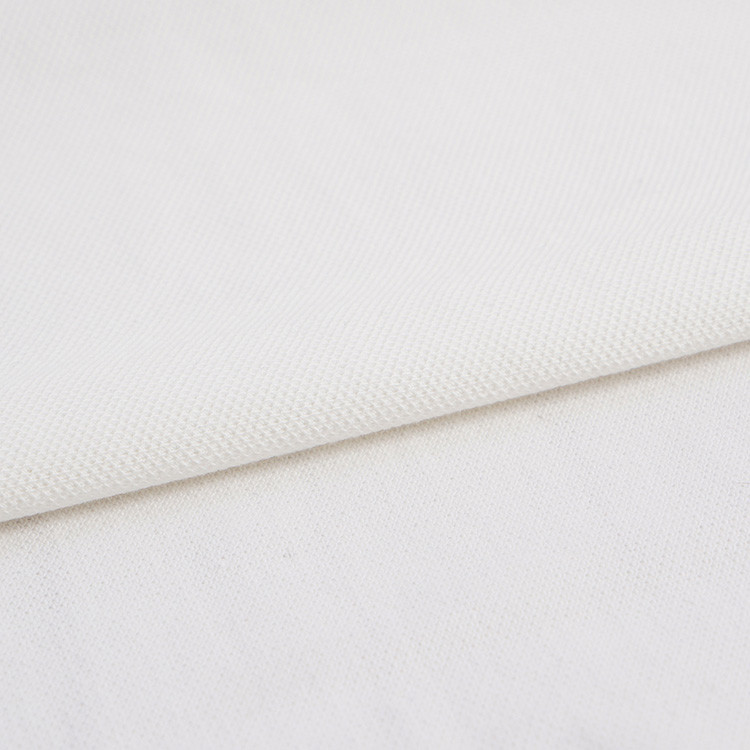 Breathable Pique Lycra Cotton Fabric , 190gsm Y-81091 Solid Dyed Fabric
