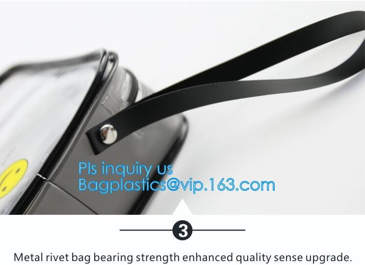 Bulk ladies travel pvc clear promotion make up bag, Toilet Towel Packaging Custom Clear Plastic PVC Travel Cosmetic Bag