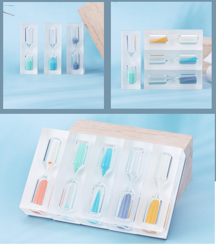 smalll Acrylic Hourglass Sand Clock 5 Minutes 3 minutes 2 Minutes 1 Minutes Free Sample