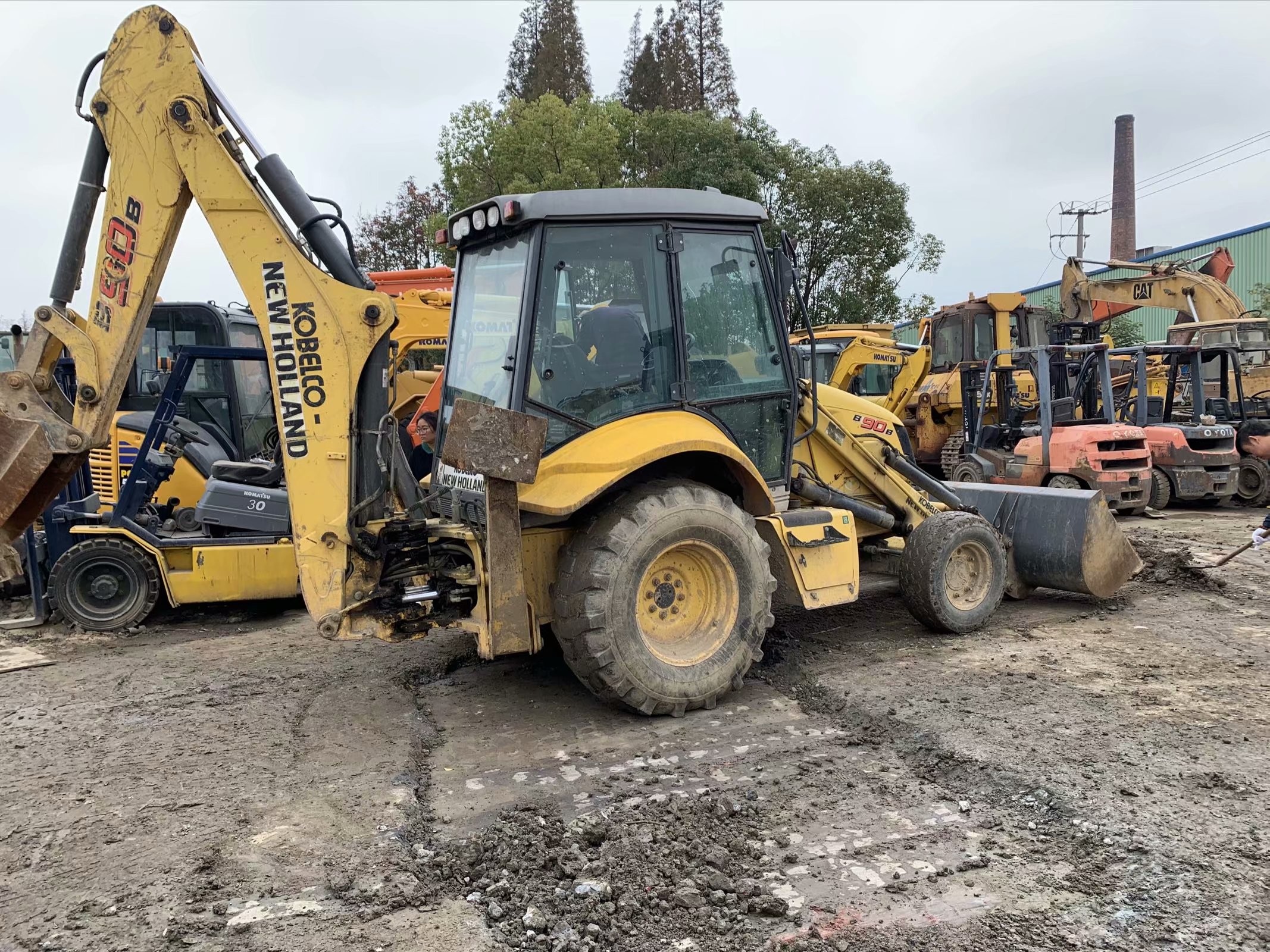 Original USA Used New Holland B90B Loader Backhoe In Good Condition