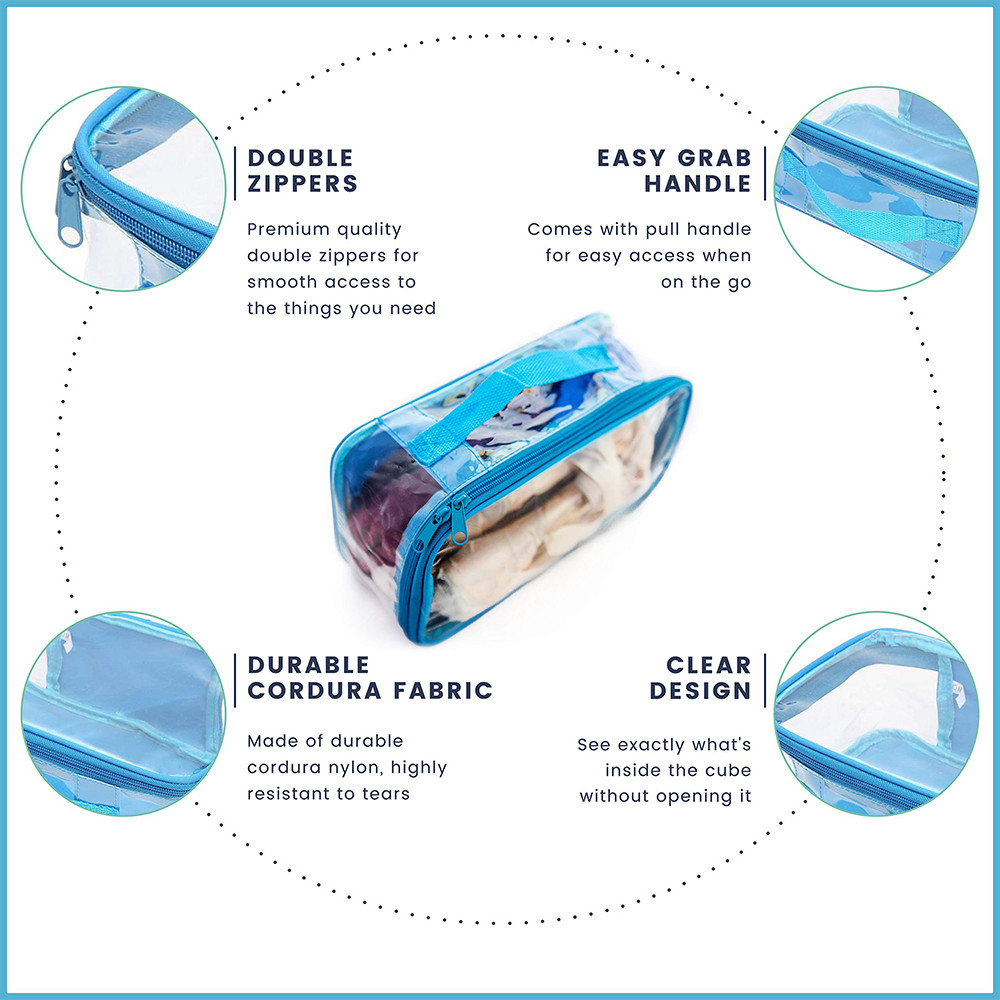 Waterproof Plastic Bag PVC Cosmetic Bag Brushes Organizer