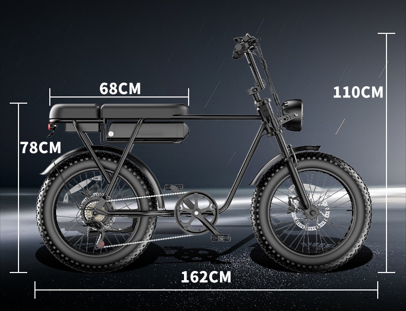 Max Speed 30-50Km/h Disc Brake Electric Fat Tire Bike 48V 400W Motor Ebike