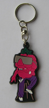 Custom Design Cartoon Character Keychains , Funny Soft PVC Keychain