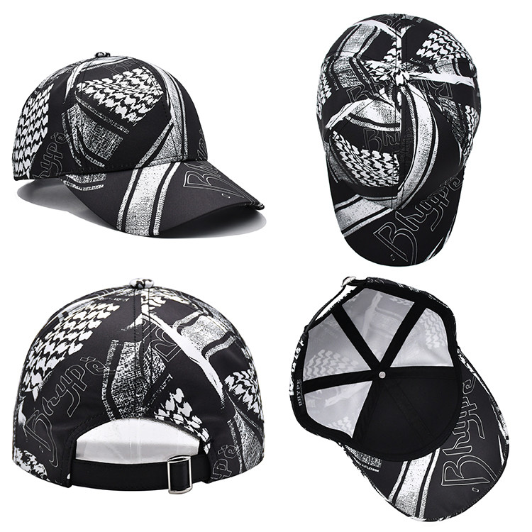 100% Polyester Black Baseball Cap Custom Full Sublimation Printing Baseball Hats