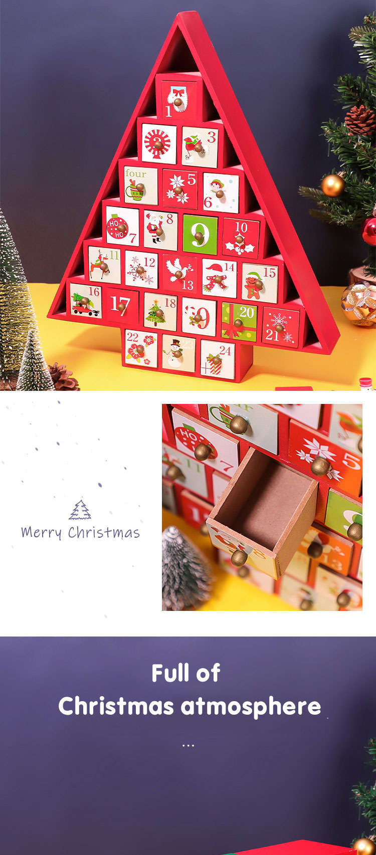 Cardboard Paper Box Christmas Recycled Calendar Gift Boxes