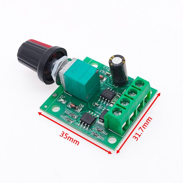 Miniature Pwm 12 Volt DC Motor Controller 72W Dc Speed Controllers