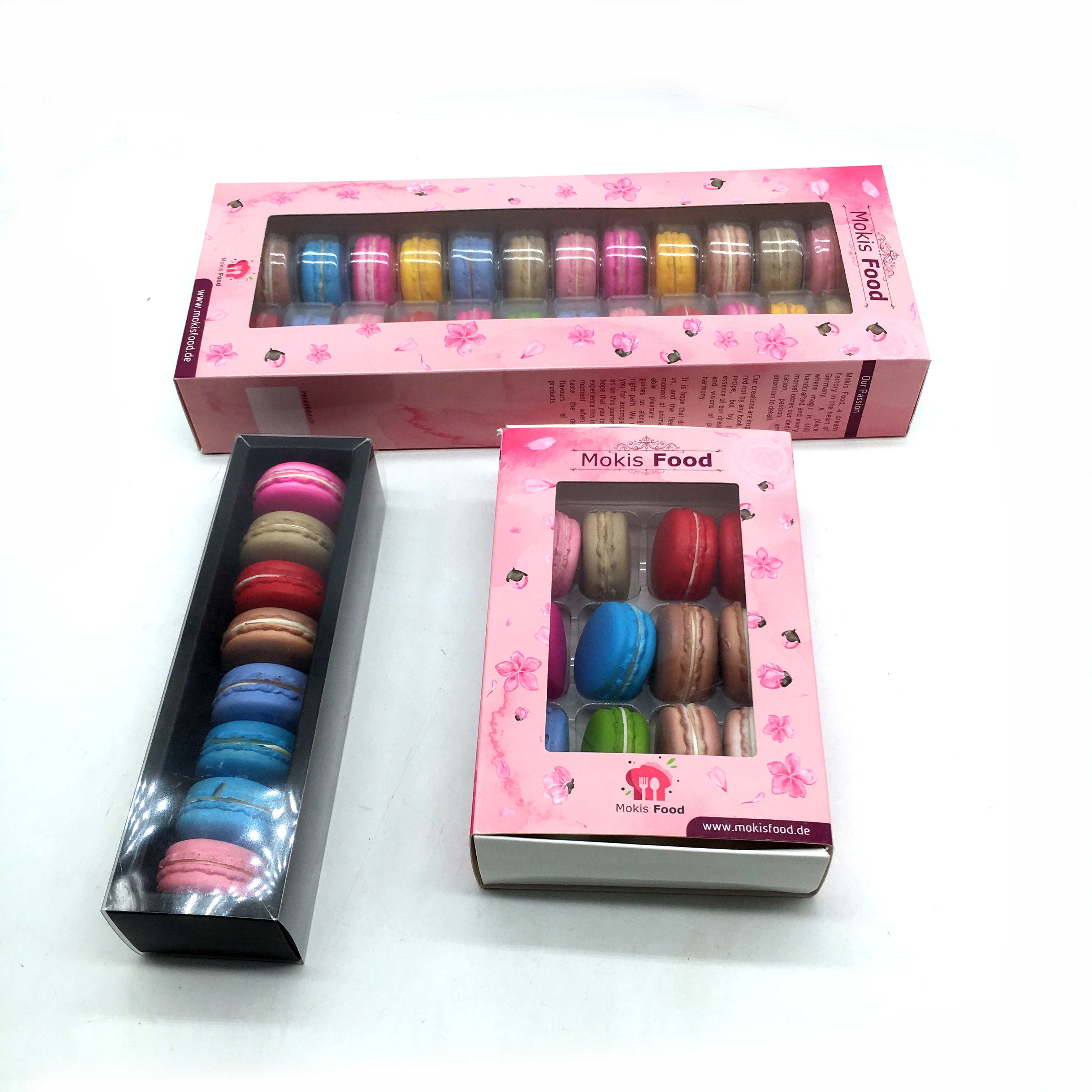 2 pack clear macaron tray PVC/PET plastic packaging