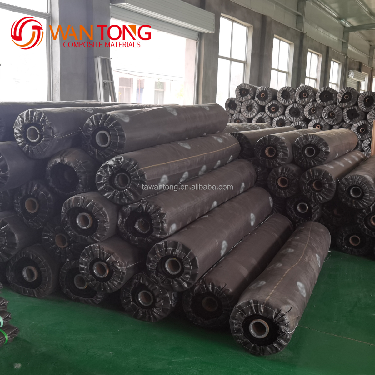 High Tensile Strength 5oz Black PP Woven Fabric Geotextile for Road Construction