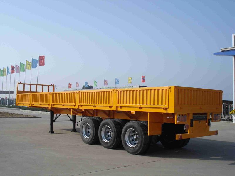 CIMC 40FT 3 Axle tare weight 8.5t 1300*2500mm heavy duty mechanical suspension 13pc leaf spring Wall Side Rollover semi trailer