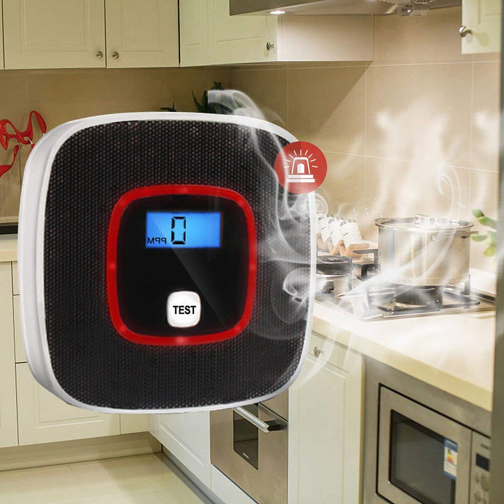 Indoor Security CO Gas Detector Electrochemical Sensor 1.5V*3 AA Battery
