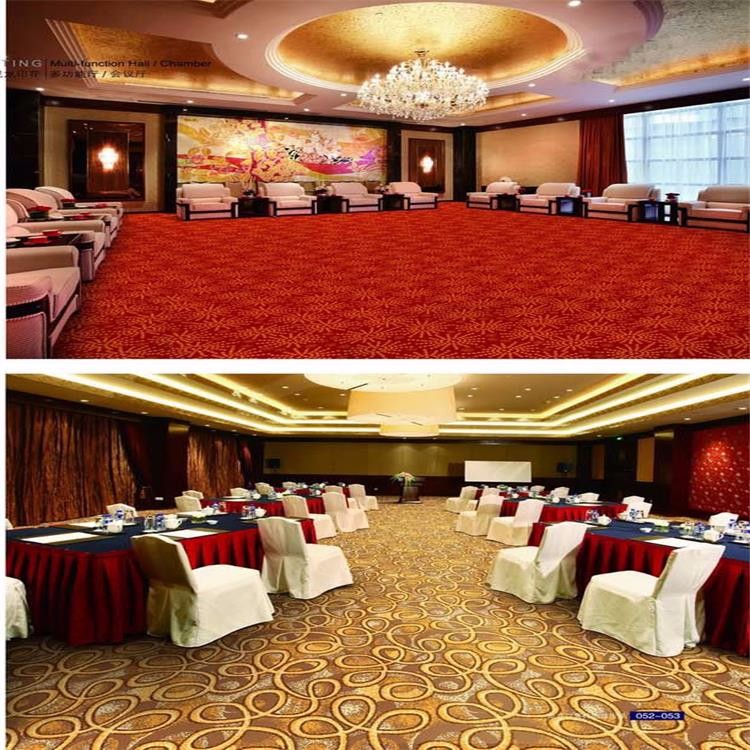 Available design red gold printed nylon carpet for meeting room
