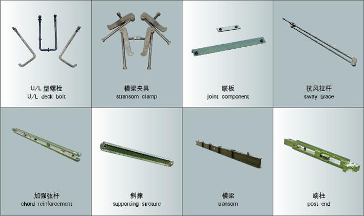 High Strength Temporary Bailey Bridge Components With Painting For Urgently Military