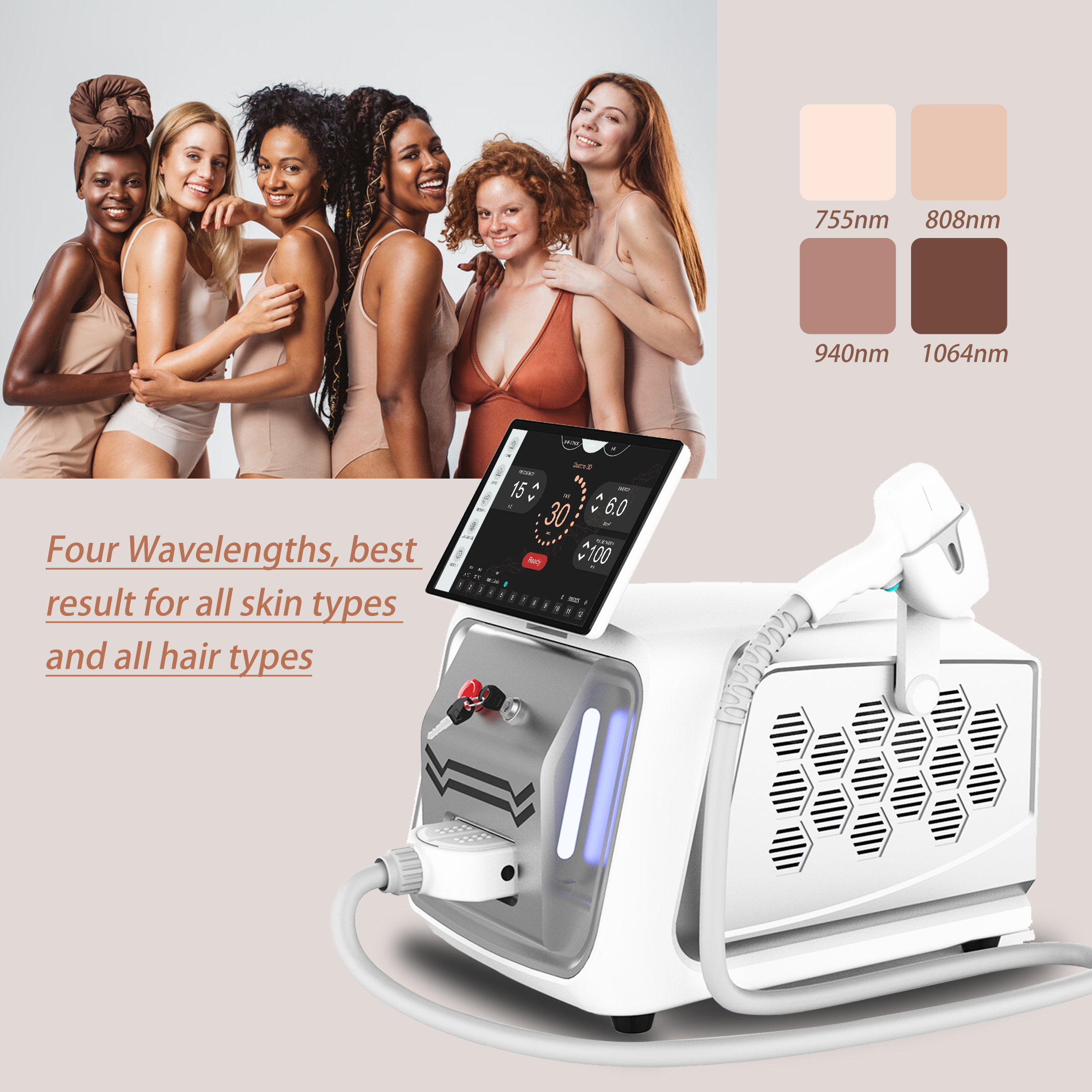Commercial Customized Portable Diode Laser Machine With 12*20mm Spot Size