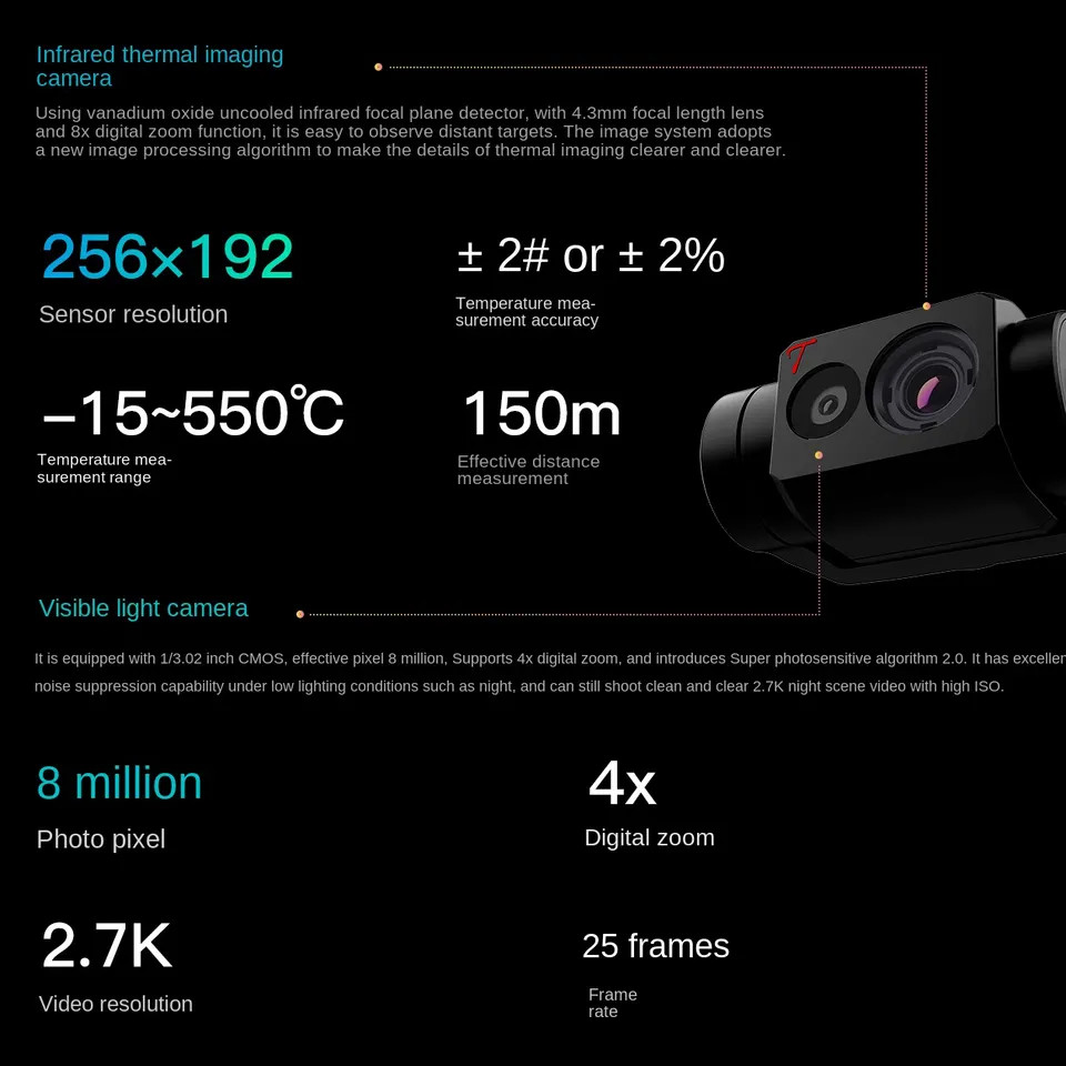 3000g Load Industrial Grade Drone 1080P 10km Foldable Camera Drone HK-M300