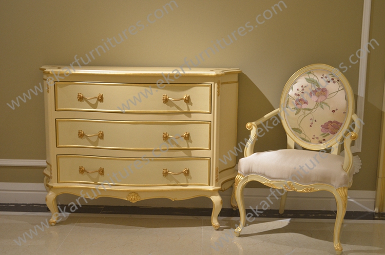 Rococo Furniture Sitting Room One Seat Armrest Chair TS-023