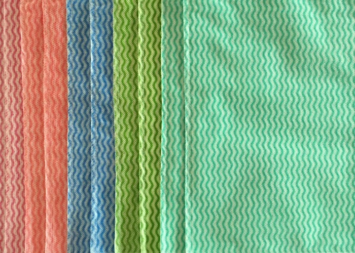 Dish Washing Cloth Spunlace Nonwoven Fabric 70% Viscose 30% Polyester Mesh Pattern