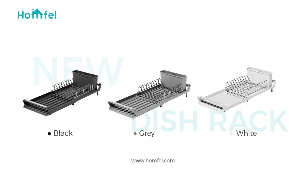 Non Folding Adjustable Metal Wire Kitchen Dish Rack For Sustainable Utensils Storage