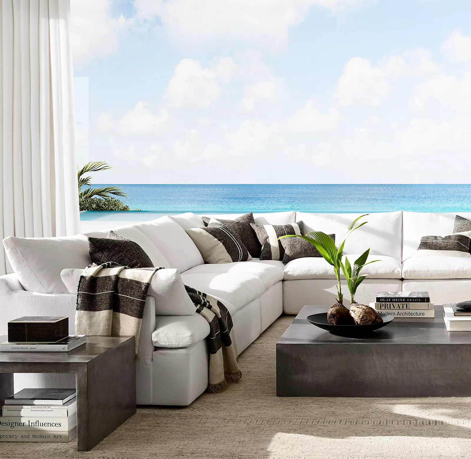 Modern Fashion Outdoor Leisure Home Furniture Straight L Shape Sofa Set