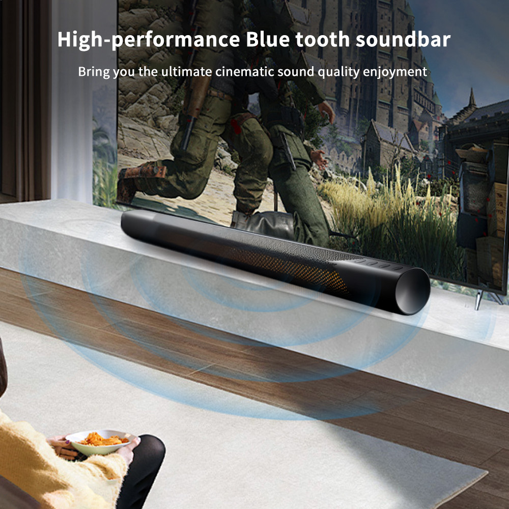 Multiple Audio Inputs 2000mA Battery Powered Sound Bar For LED TV