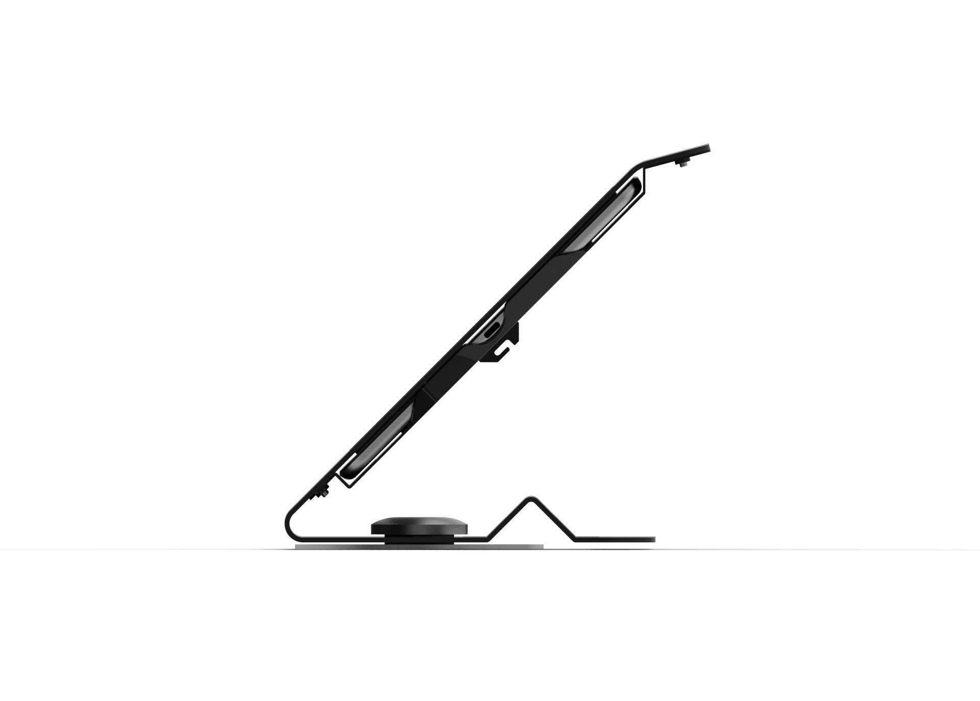 COMER anti theft lock tablet counter-top display mounted 360 degree rotating tablet stand for digital retail stores