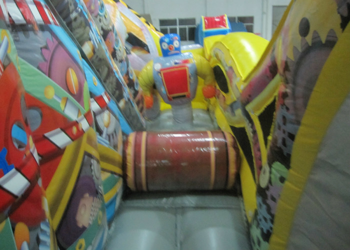 Inflatable Fun City Indoor Playground Robot 12x6.5x5.8m Safe Nontoxic For Amusement Park