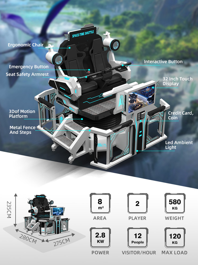 Vr Arcade Game Machine 360 Degree Rotating 9d Vr Cinema